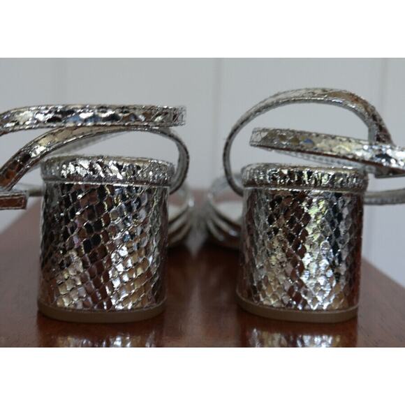 Loeffler Randall Silver Olivia Block Heel Sandal 5 - Picture 4 of 8